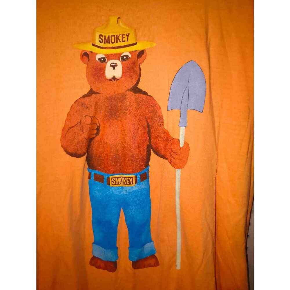 Smokey The Bear Cooperative Forest Fire Prevention Tangerine Orange Size Large M